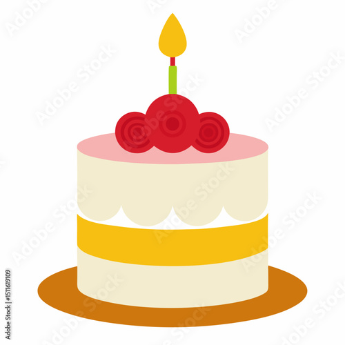 birthday cake isolated on white