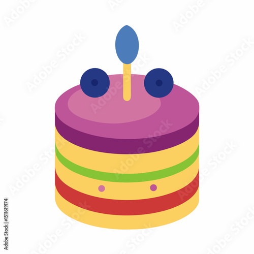 birthday cake isolated on white