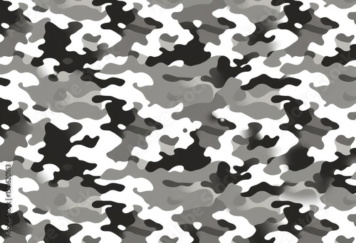 Abstract geometric camo seamless pattern Grey and white military style background, lines,  motif