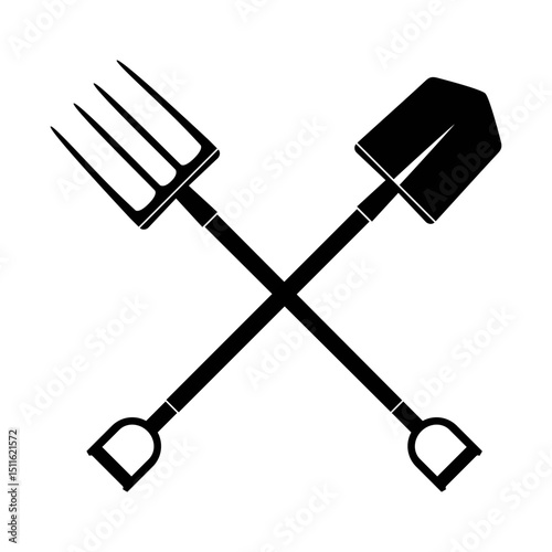 Shovel and pitchfork