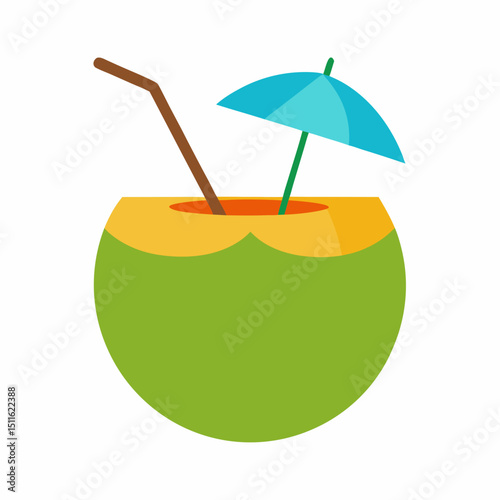 cocktail on the beach vector