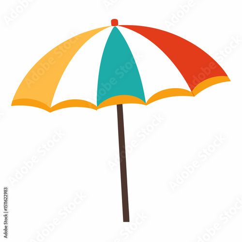 colorful umbrella on white background