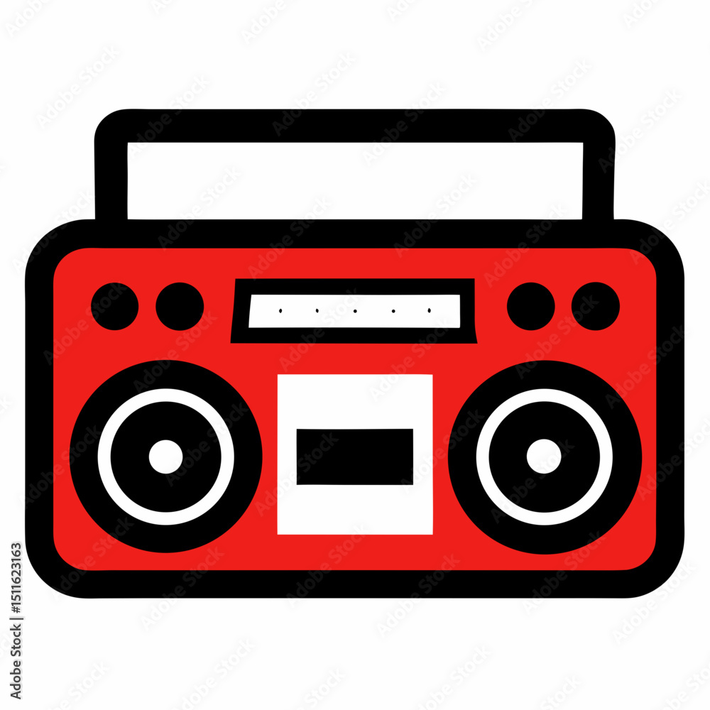 Fototapeta premium retro radio cassette player