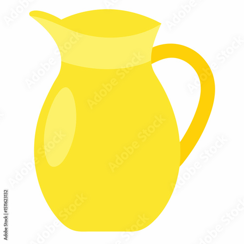 yellow pitcher with a lemon