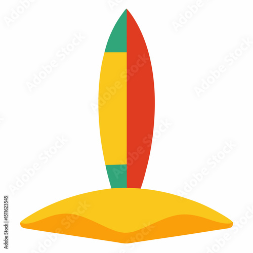 illustration of a set of colorful beach chairs