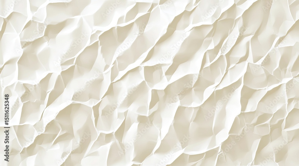 Obraz premium Crinkled, light beige paper texture