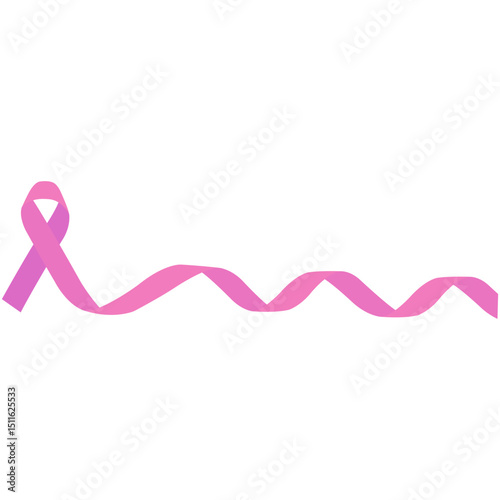 World Cancer Day Ribbon. Pink ribbon breast cancer awareness icon symbol design. Pancreatic Cancer Awareness Symbol Closeup. Cancer Ribbon Template. World Pancreatic Cancer Day Concept.