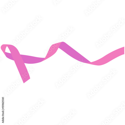 World Cancer Day Ribbon. Pink ribbon breast cancer awareness icon symbol design. Pancreatic Cancer Awareness Symbol Closeup. Cancer Ribbon Template. World Pancreatic Cancer Day Concept.