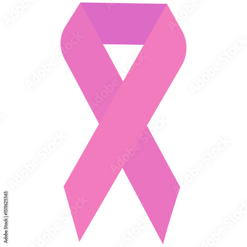 World Cancer Day Ribbon. Pink ribbon breast cancer awareness icon symbol design. Pancreatic Cancer Awareness Symbol Closeup. Cancer Ribbon Template. World Pancreatic Cancer Day Concept.