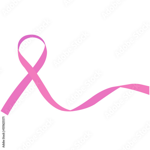 World Cancer Day Ribbon. Pink ribbon breast cancer awareness icon symbol design. Pancreatic Cancer Awareness Symbol Closeup. Cancer Ribbon Template. World Pancreatic Cancer Day Concept.