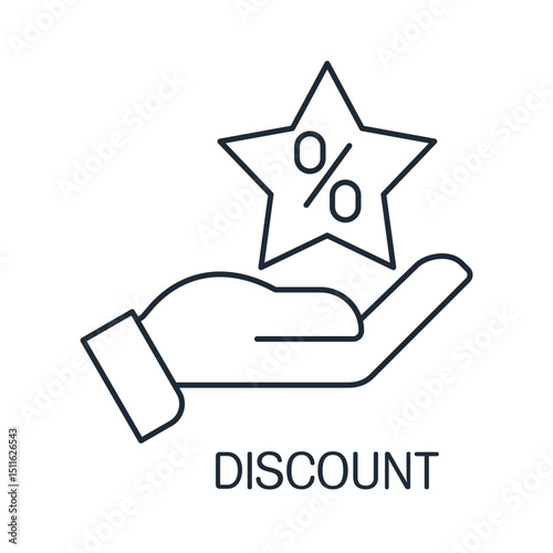 Exclusive offer with discount. Marketing deal sale tag. Vector  illustration icon isolated on white background.