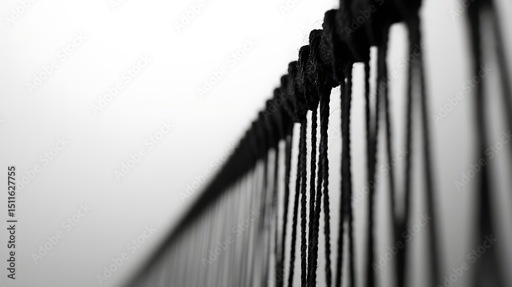 Obraz premium Black ropes in a row