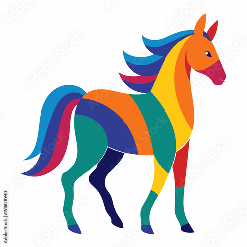 vector illustration of a horse