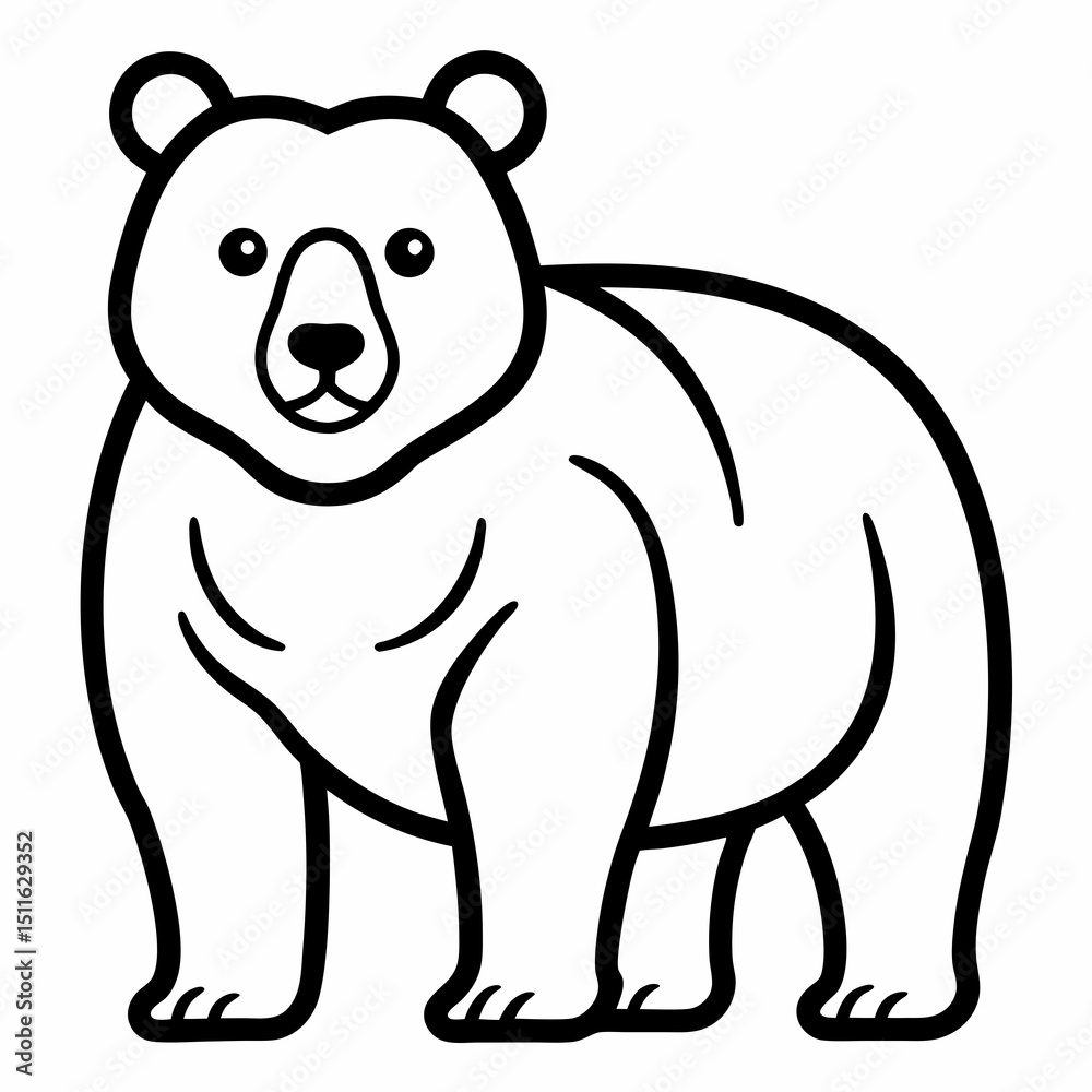 Obraz premium vector illustration of bear