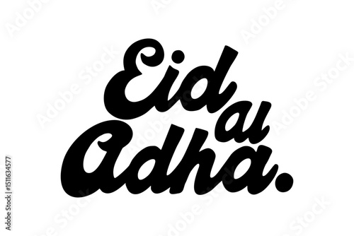 Chunky graffiti lettering “Eid al-Adha” in bold black style on transparent background. Urban Islamic art perfect for Qurban celebration, modern Muslim design, and edgy street-style projects.