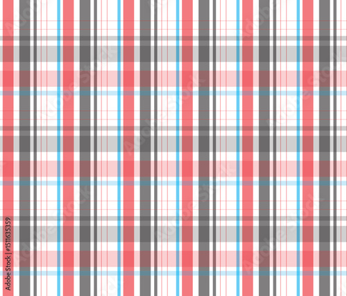 A seamless plaid pattern in a clean, monochromatic style, perfect for modern textile design, digital backgrounds, and graphic elements.