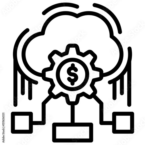Ai Financial Cloud Icon