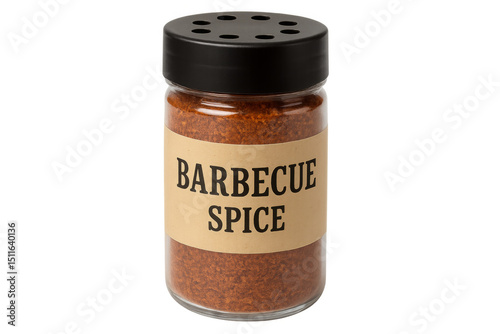 Fototapeta Naklejka Na Ścianę i Meble -  Barbecue spice jar isolated on transparent background