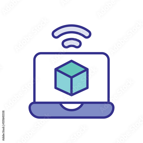 3d Modeling icon vector 