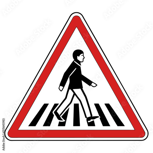 Pedestrian Crossing Sign for Road Safety and Alertness of Drivers