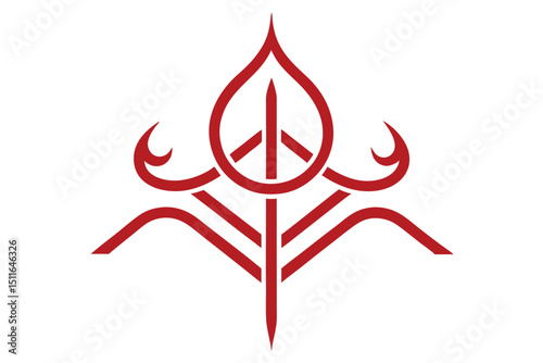 Matir thala with fine linear symmetric designs in elegant pattern style vector art illustration