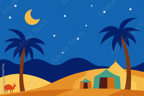 tropical beach with palm trees