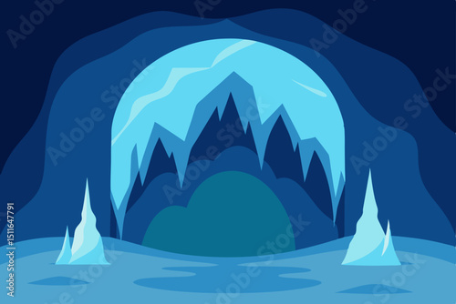 winter mountain landscape with snow