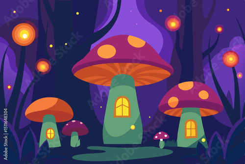 mushrooms in the woods