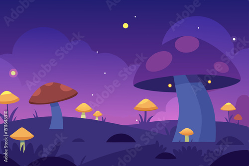 vector illustration of a halloween landscape