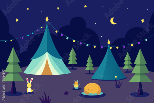 christmas night landscape