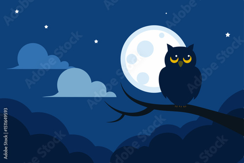 owl on the moon