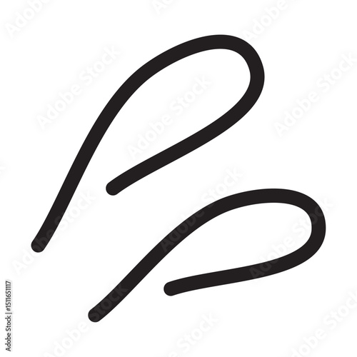手書きの汗マーク　焦る　悩む　漫符　絵文字　1個