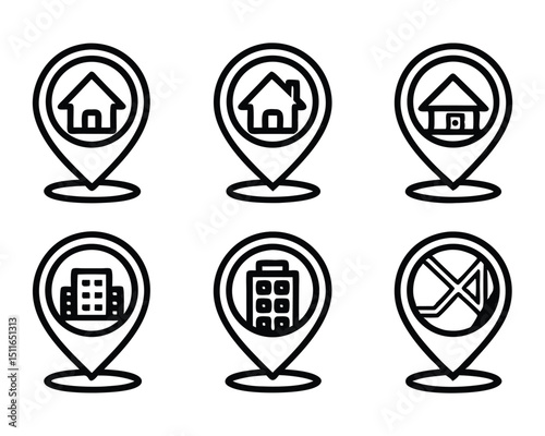location pin icon set