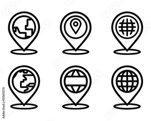 location pin icon set