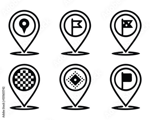 location pin icon set