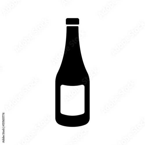 Ketchup sauce bottle icon isolated on white background.