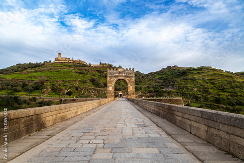Εκτύπωση καμβά Grand 2nd-Century Roman Bridge of Alcántara with Triumphal Arch in Spain