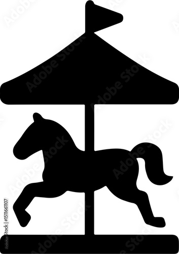 놀이동산 회전목마 아이콘