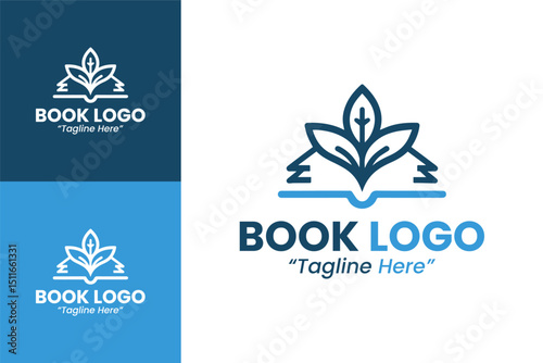 Stylish Book Logos for Education and Literary Branding and Marketing