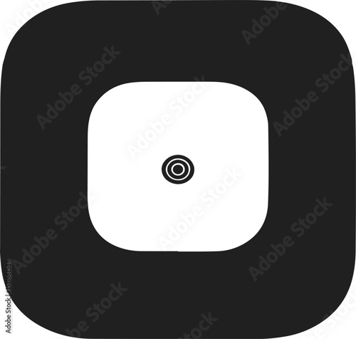 Simple, flat die icon, perfect for gaming or app design.