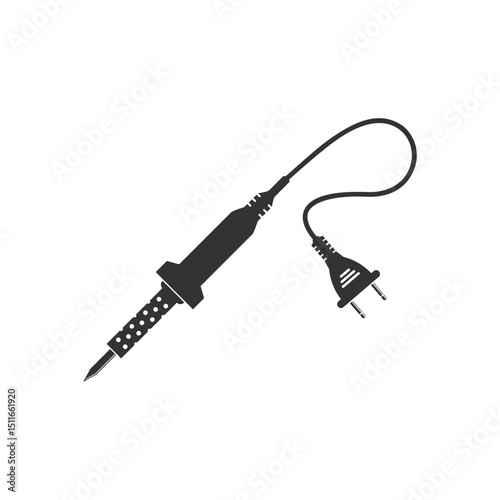 soldering iron vector icon illustration in flat style