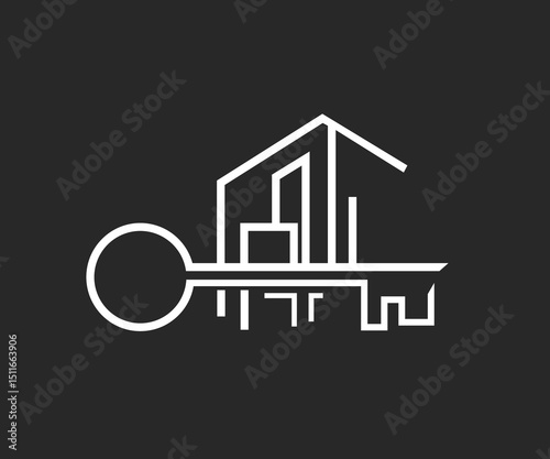 Real eastate company unique logo new type .Modern design . Developer  company logo design template