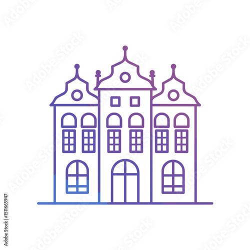 Renaissance architecture of urban residencies in minimalist style  