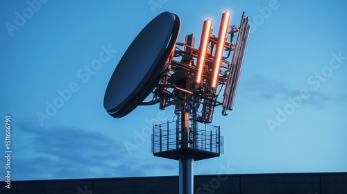 a large 5G mobile antenna for telecommunication 