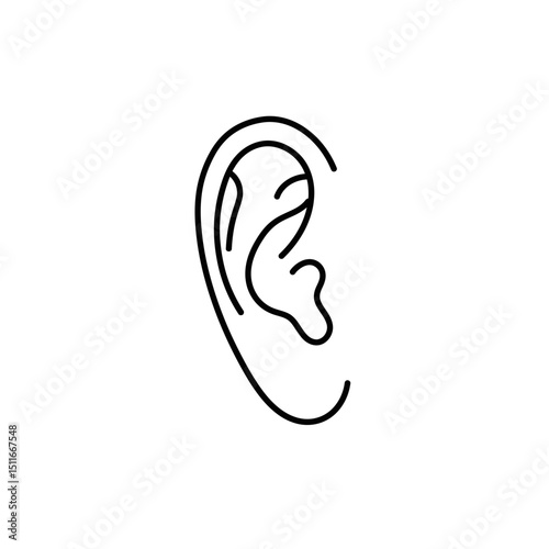 Flat Black Silhouette Vectors of Human Body and Internal Organs on White Background