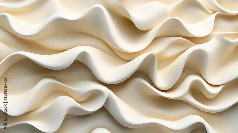 Obraz premium Abstract wavy cream background (3)