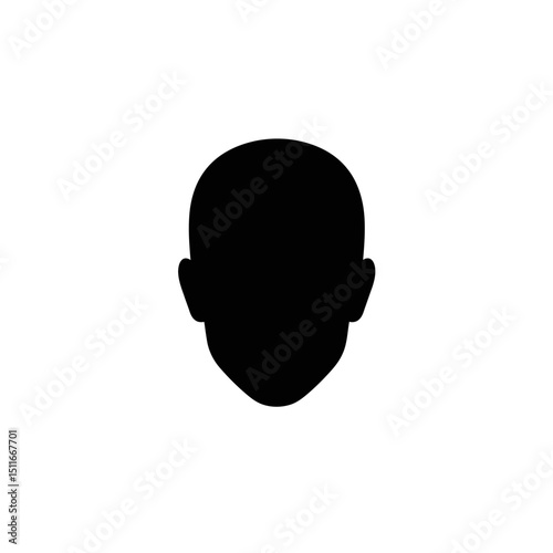 Flat Black Silhouette Vectors of Human Body and Internal Organs on White Background