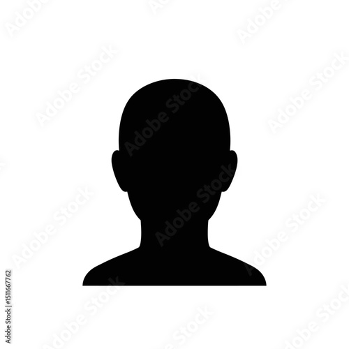 Flat Black Silhouette Vectors of Human Body and Internal Organs on White Background