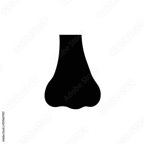 Flat Black Silhouette Vectors of Human Body and Internal Organs on White Background
