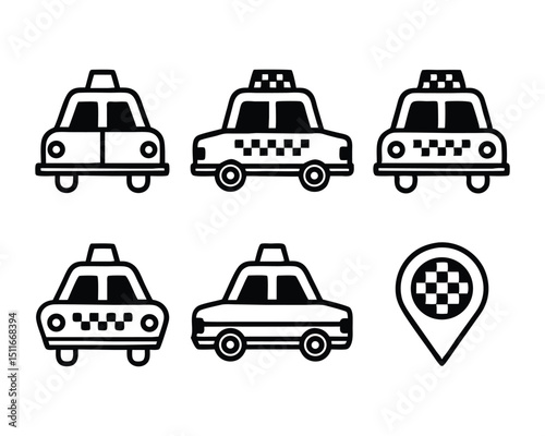 taxi icon set
